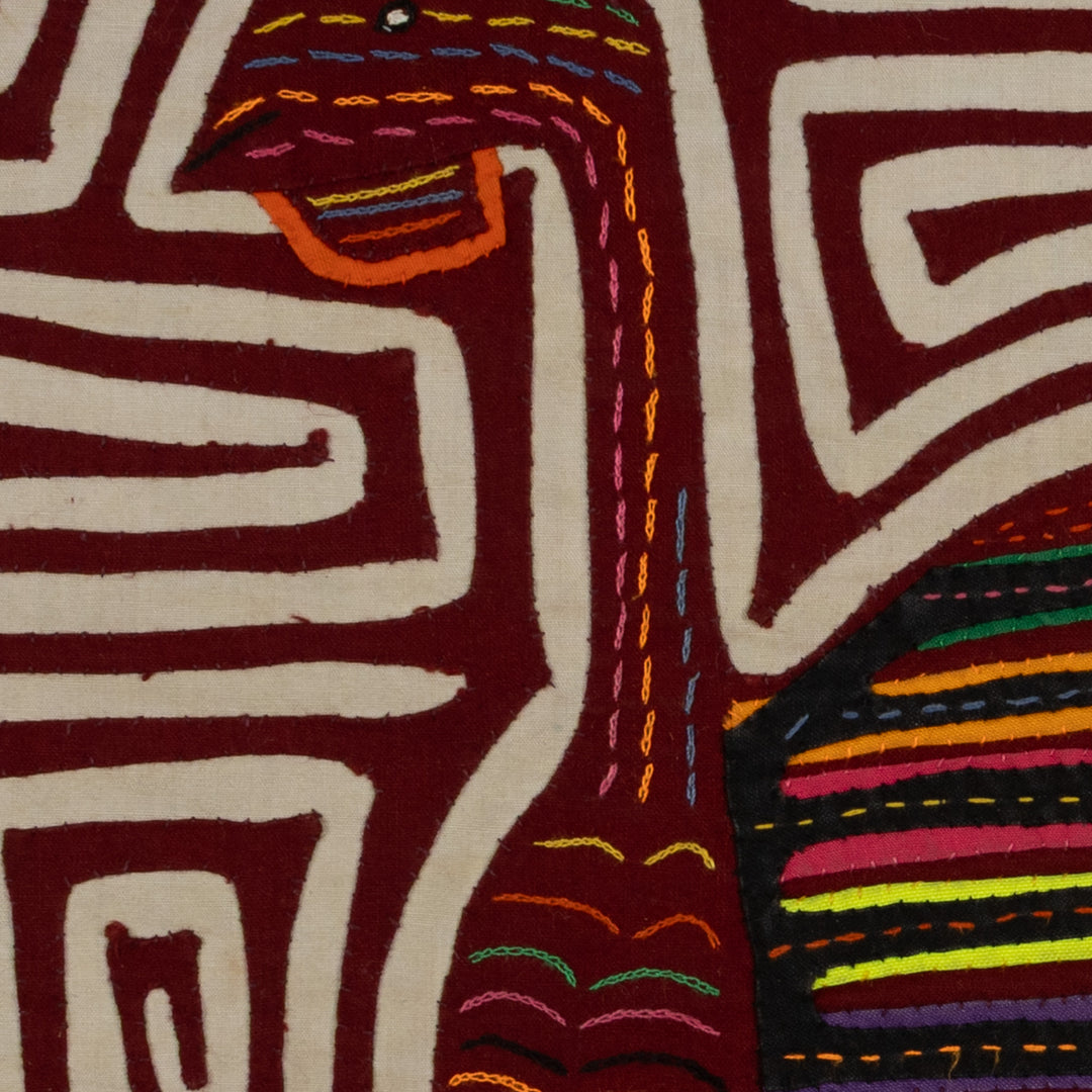 Traditional Burgundy And White Wild Turkey Mola