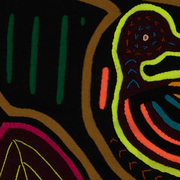 Vintage Black And Brown Bird Mola