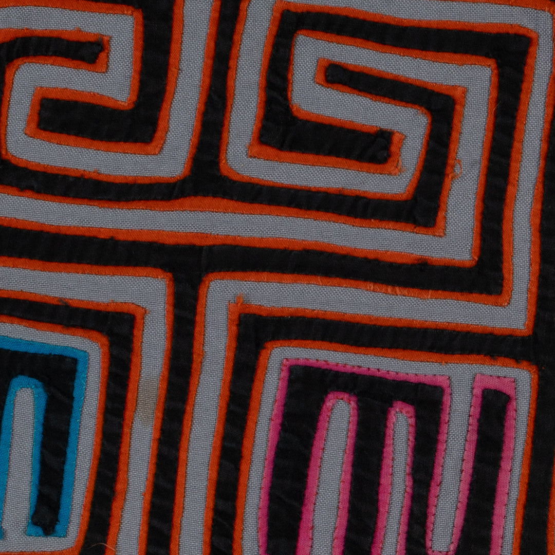 Traditional Orange And Gray Classic Design Mola