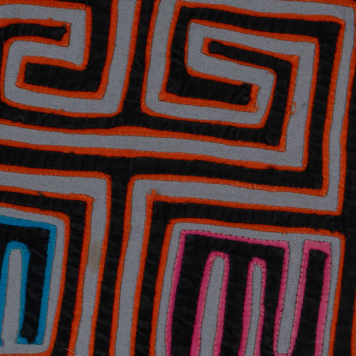 Traditional Orange And Gray Classic Design Mola