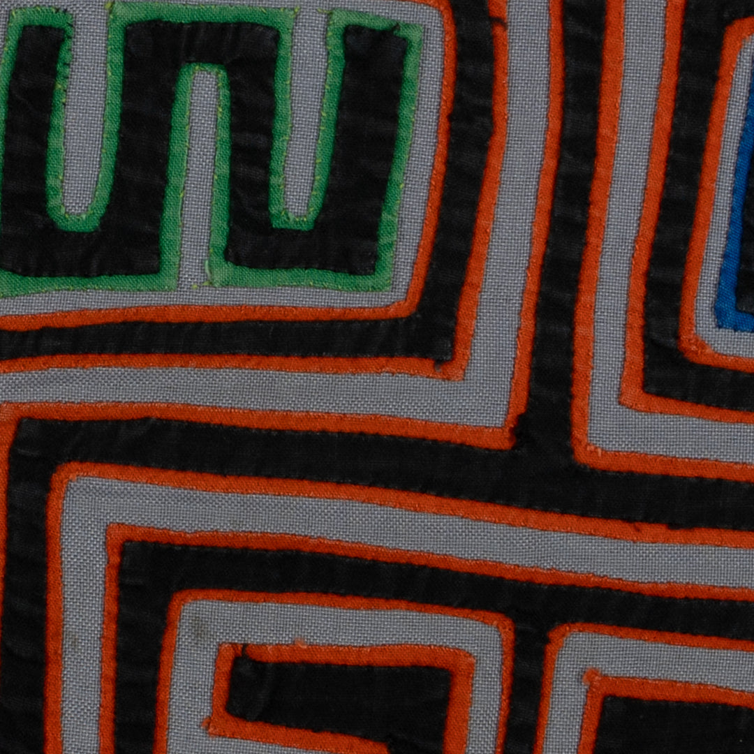 Traditional Orange And Gray Classic Design Mola