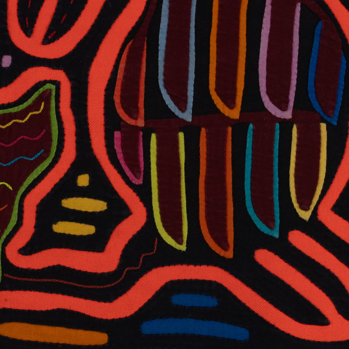 Classic Black And Neon Orange Bird Mola