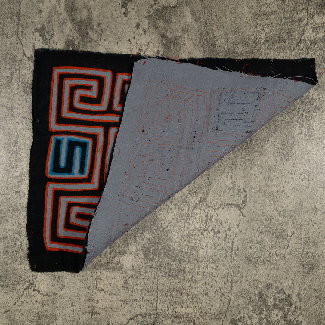 Traditional Orange And Gray Classic Design Mola