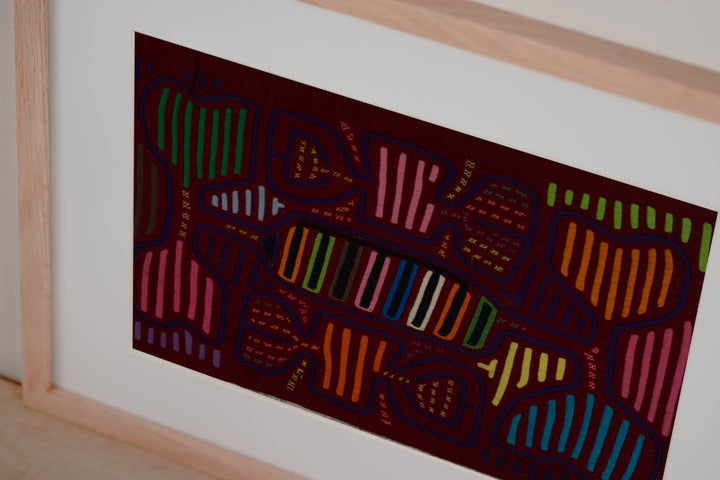 Vintage Burgundy And Blue Classic Design Mola