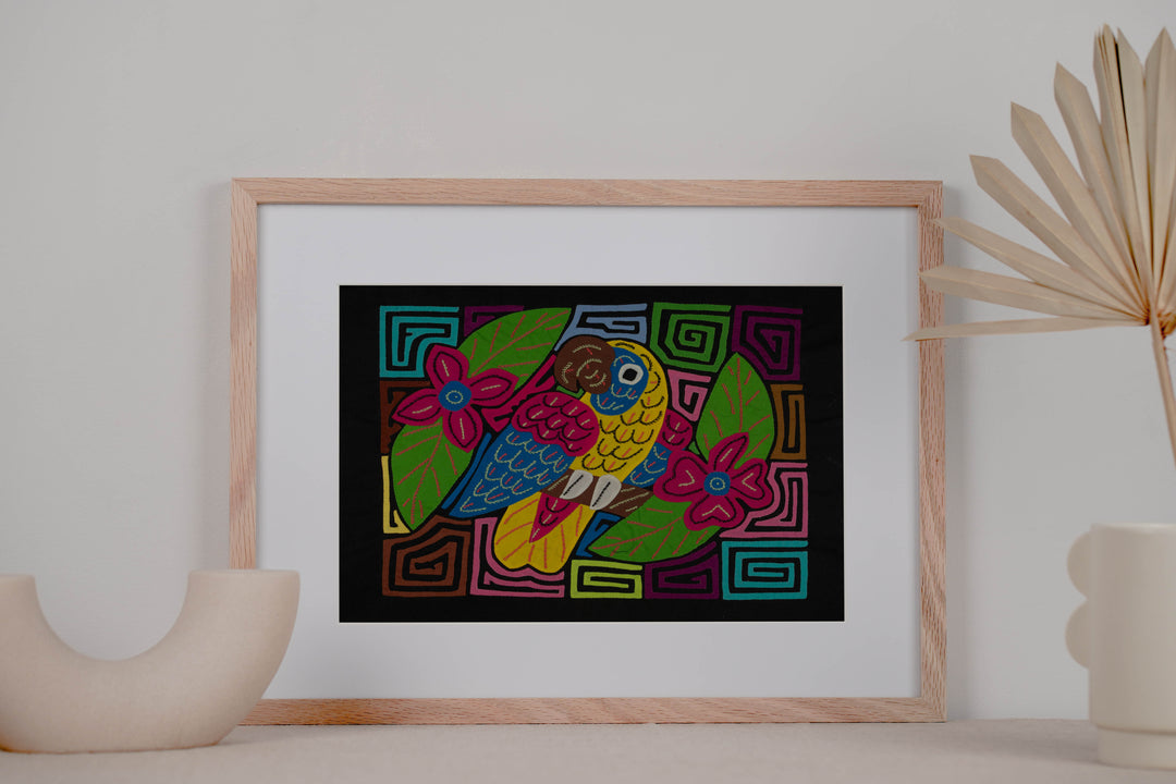 Fantasy Red Blue And Yellow Parrot Bird Mola