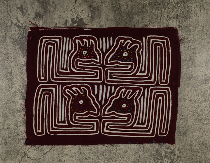 Burgundy And White Bird Head Mola