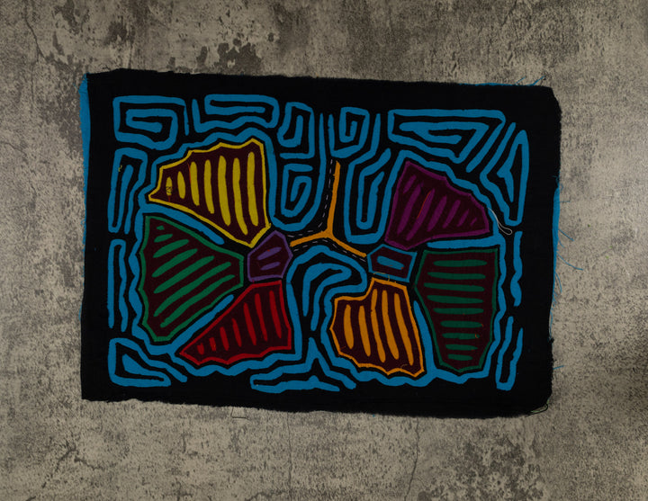 Classic Black And Blue Autumn Leaves Mola