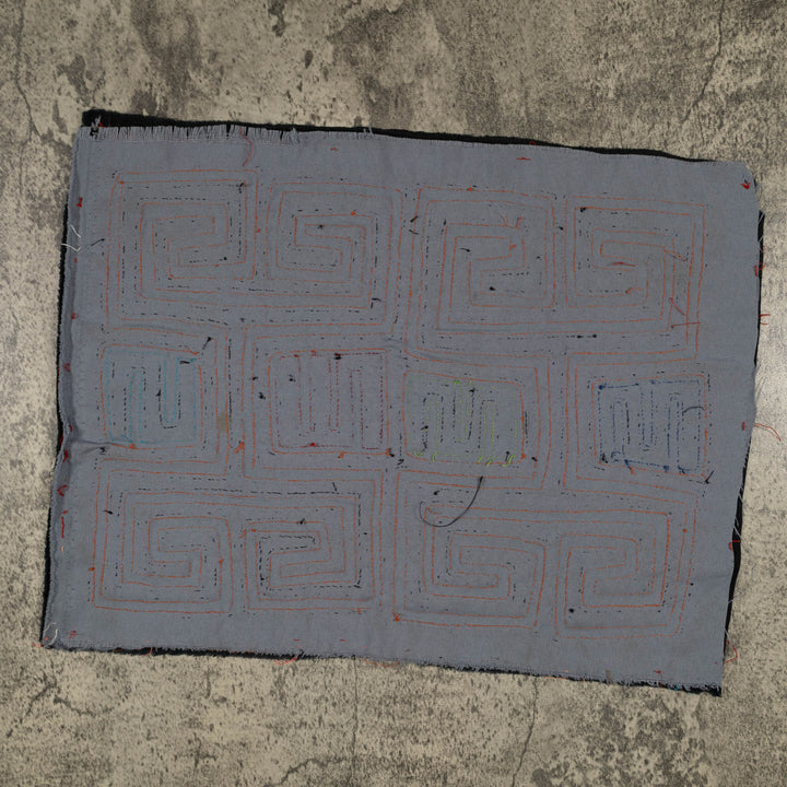 Traditional Orange And Gray Classic Design Mola