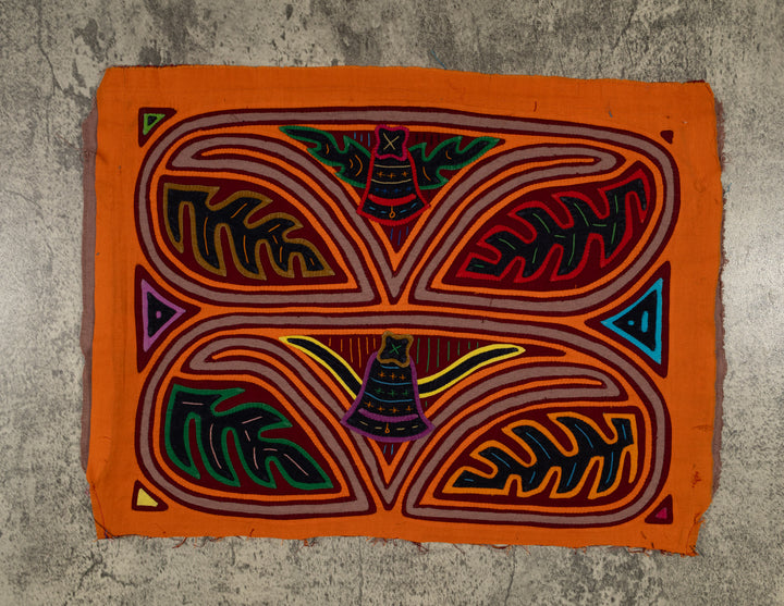 Traditional Orange And Gray Autumn Leaves Mola