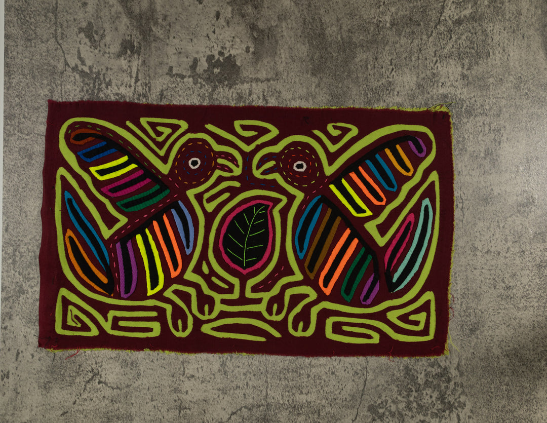 Classic Burgundy And Chartruce Bird On The Wing Mola