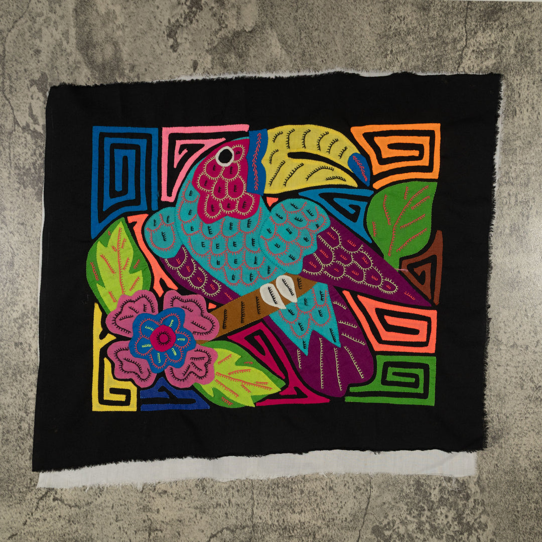 Fantasy Purple And Blue Toucan Parrot Bird Mola