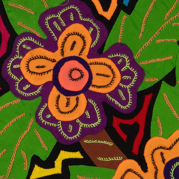 Three Jungle Flowers Mola