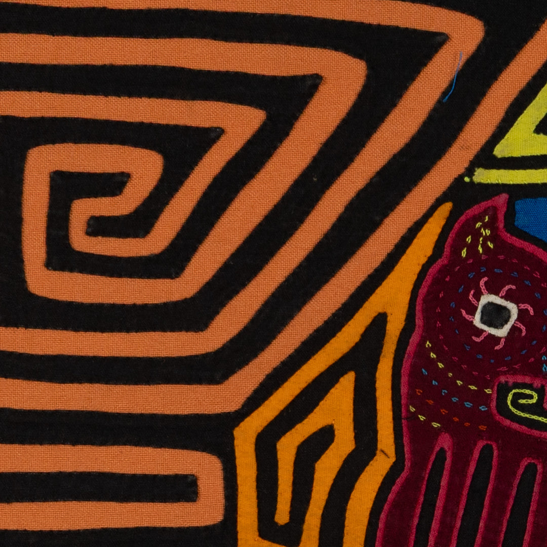 Traditional Black And Orange Jungle Rascal Mola