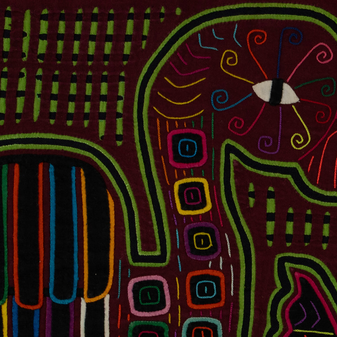 Burgundy And Green Dinosaur and Fish Mola