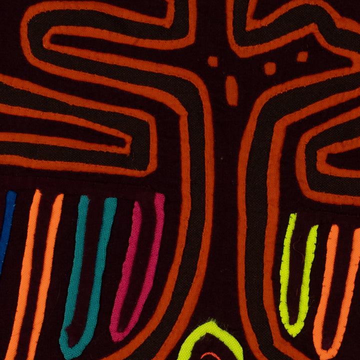 Classic Maroon And Orange Optical Illusion Bird Mola