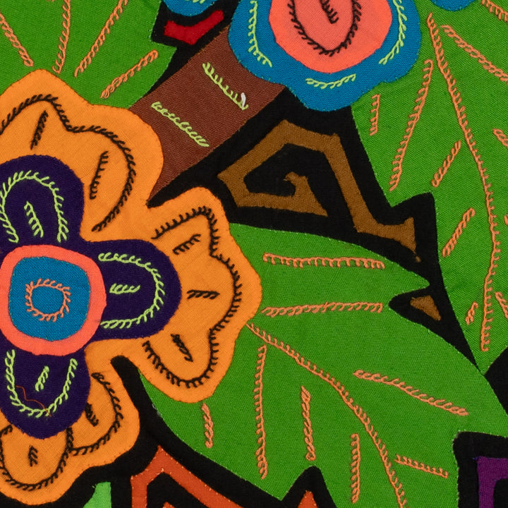 Three Jungle Flowers Mola