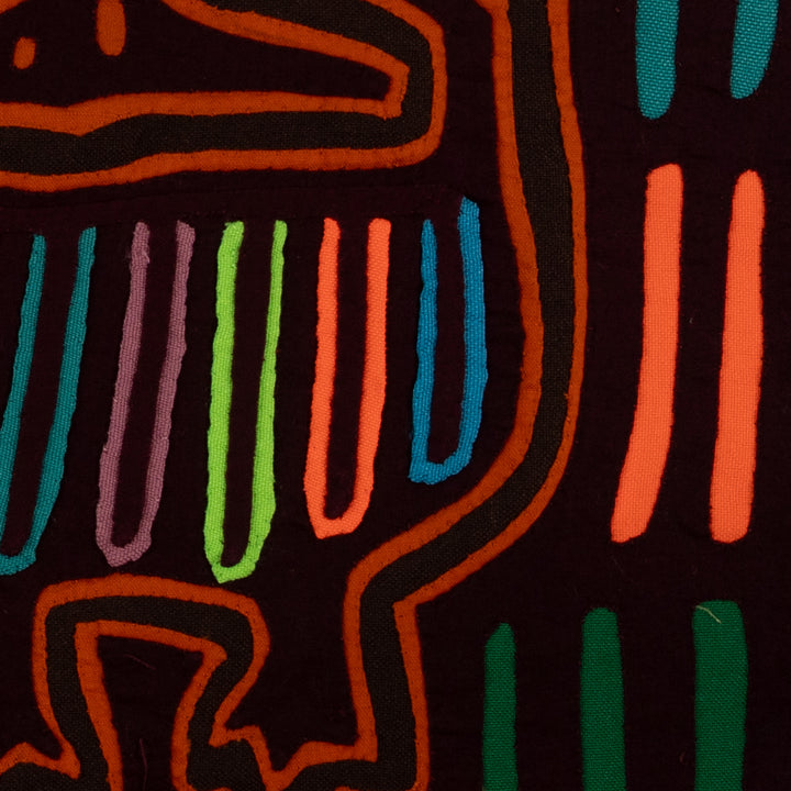 Classic Maroon And Orange Optical Illusion Bird Mola