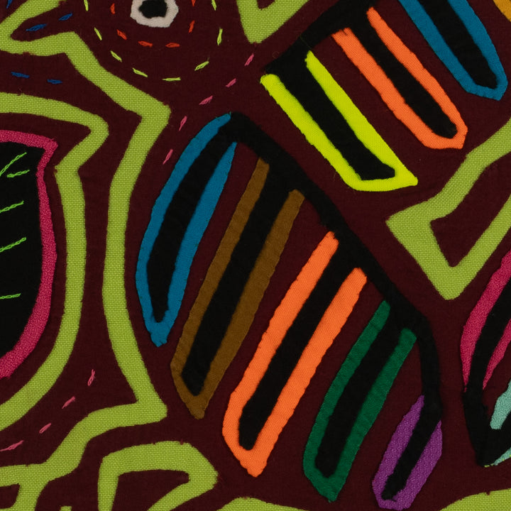 Classic Burgundy And Chartruce Bird On The Wing Mola