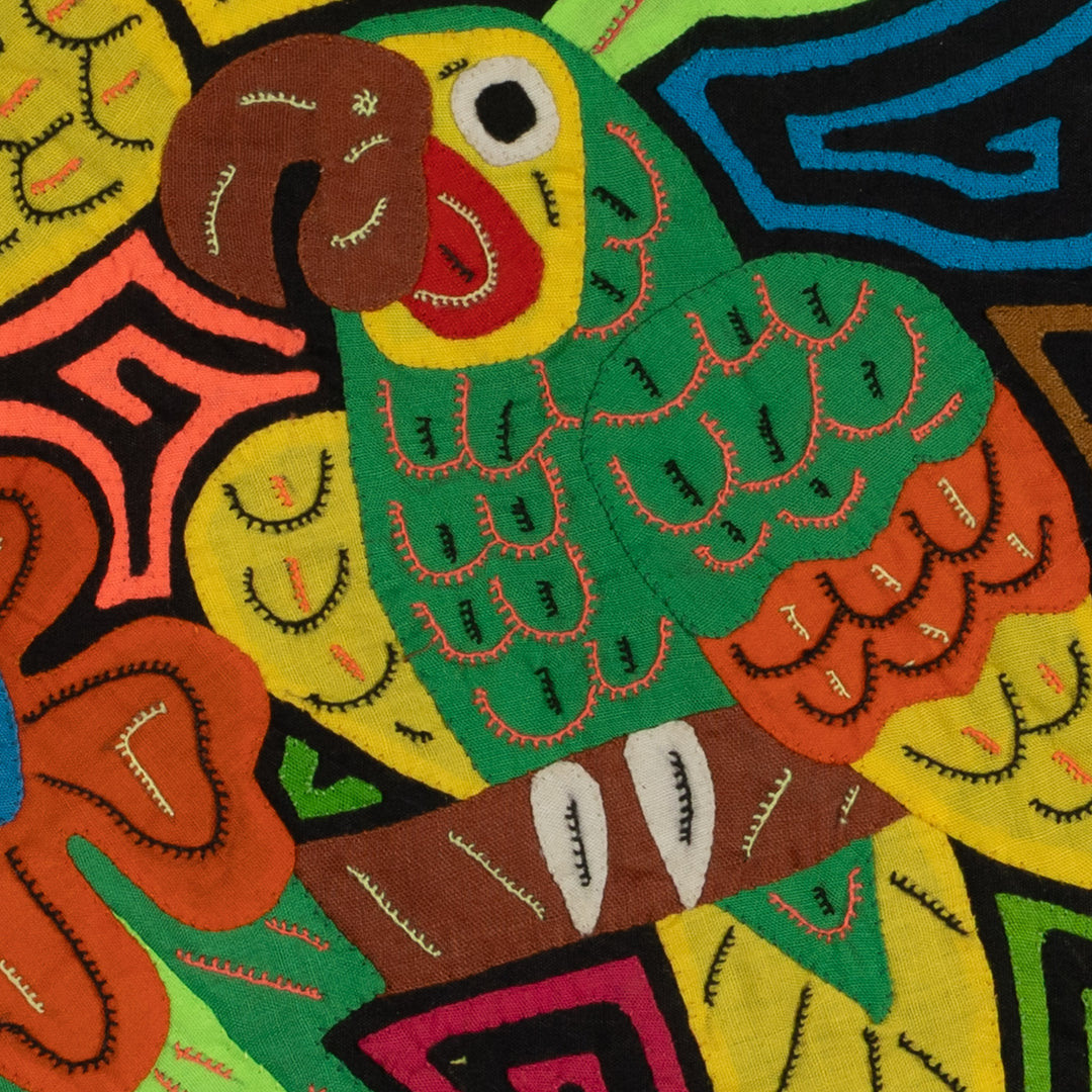 Fantasy Green And Yellow Two Parrot Mola