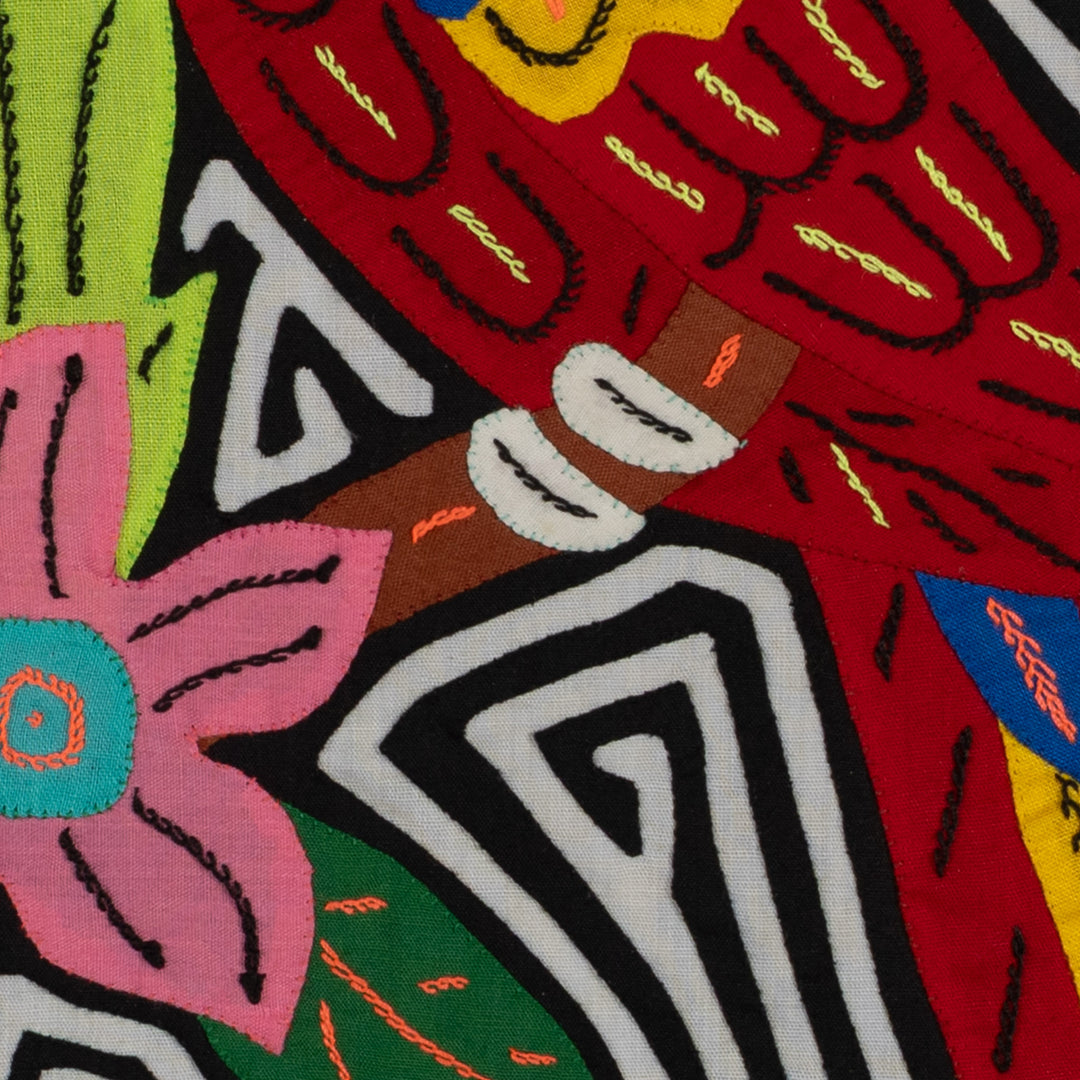 Fantasy Red Black And White Two Parrot Bird Mola