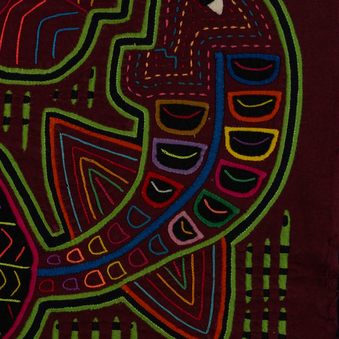 Burgundy And Green Dinosaur and Fish Mola