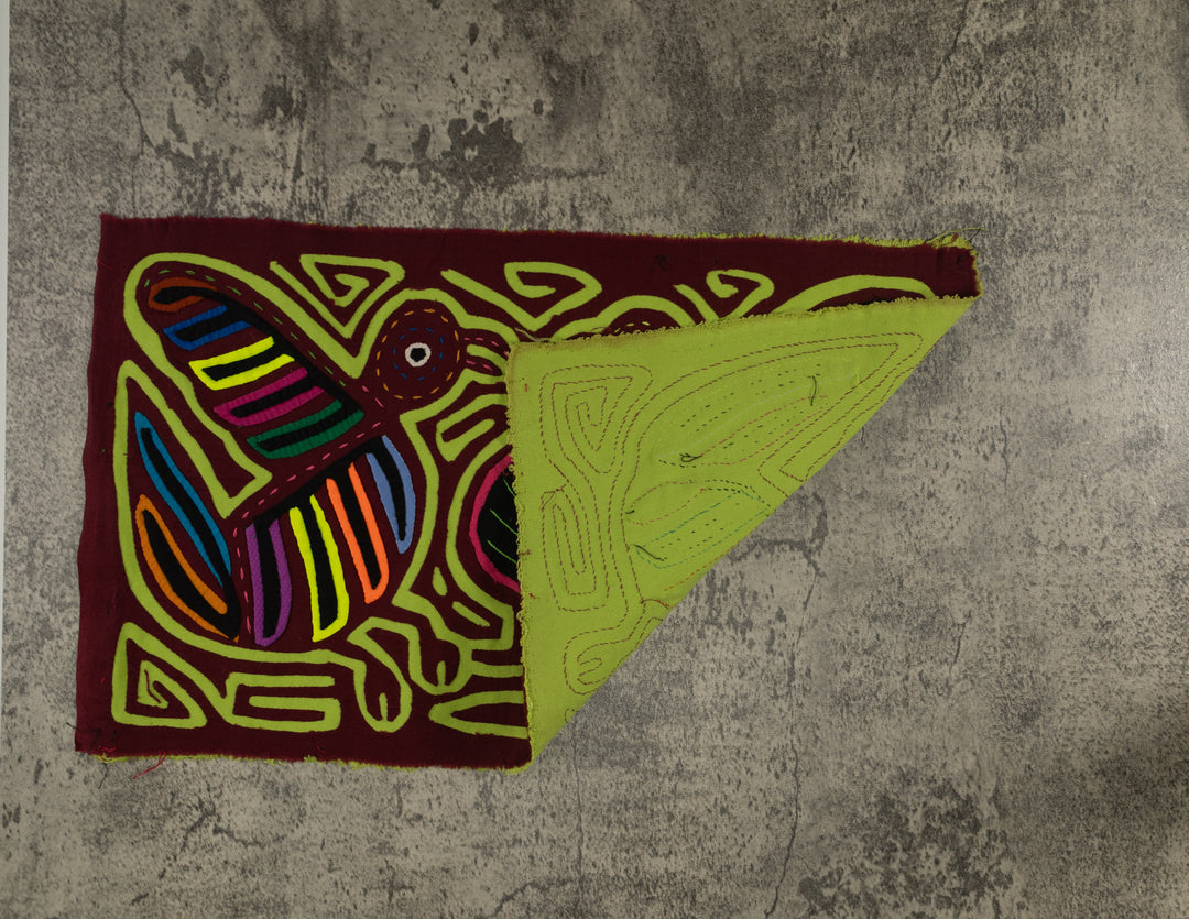 Classic Burgundy And Chartruce Bird On The Wing Mola