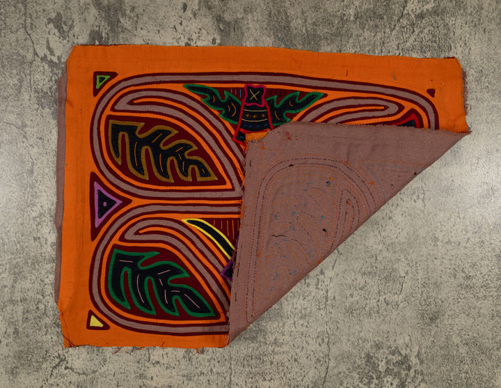 Traditional Orange And Gray Autumn Leaves Mola