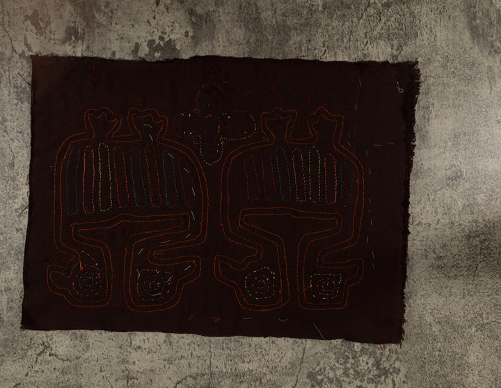 Classic Maroon And Orange Optical Illusion Bird Mola