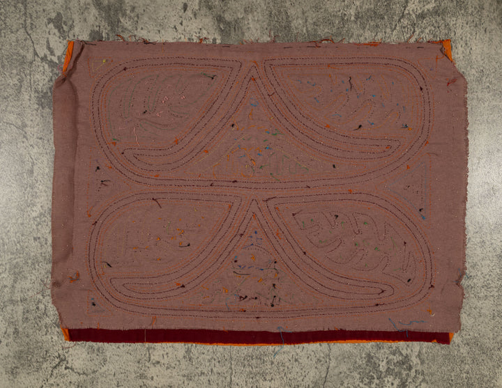 Traditional Orange And Gray Autumn Leaves Mola