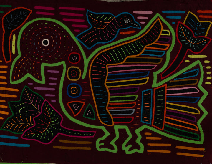 Classic Burgundy And Green Duck Mola