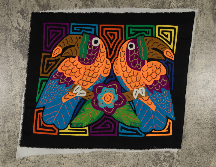 Bright Toucans with Floral Centerpiece Mola