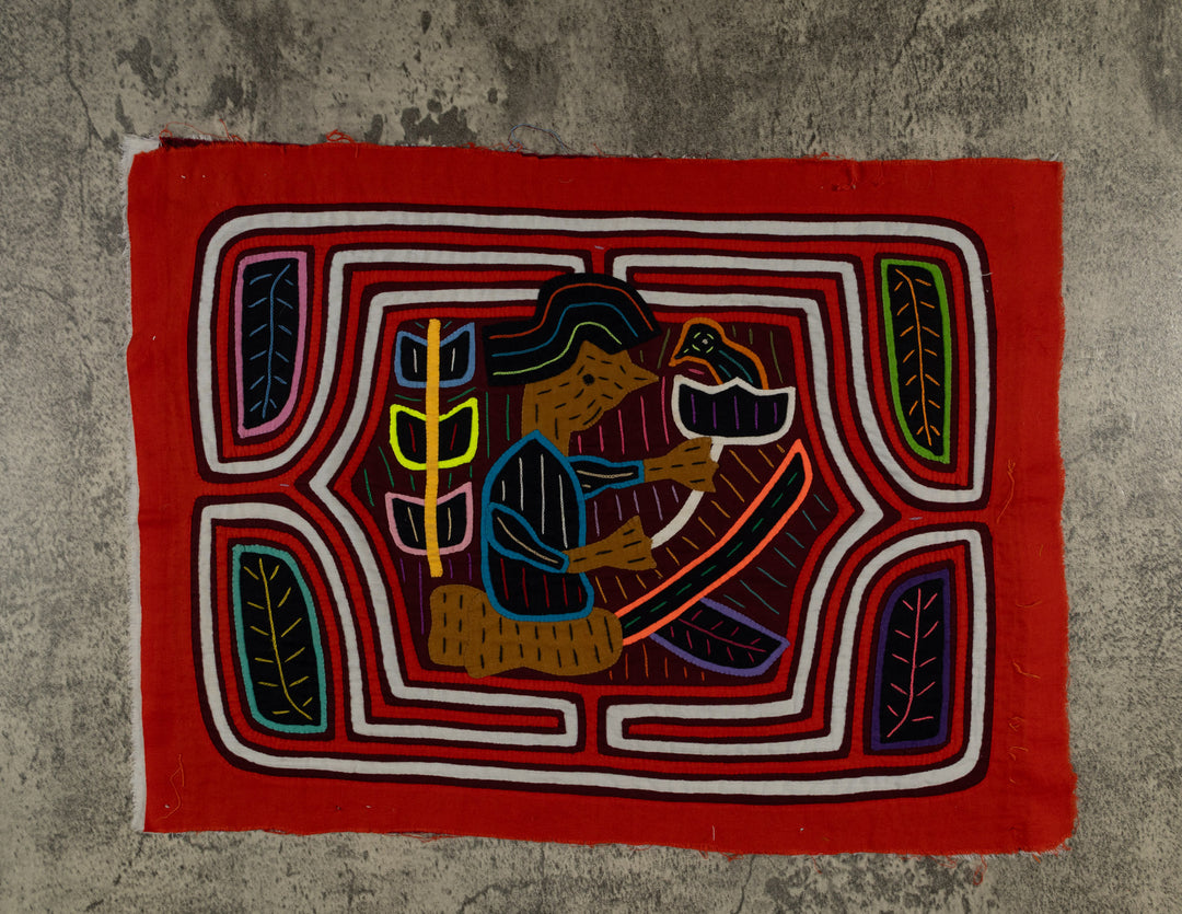 Classic Orange And White Lady In Her Garden Mola