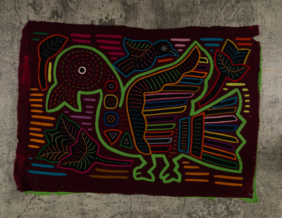 Classic Burgundy And Green Duck Mola