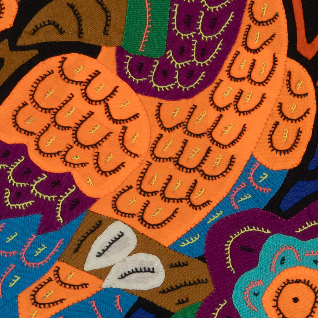 Bright Toucans with Floral Centerpiece Mola