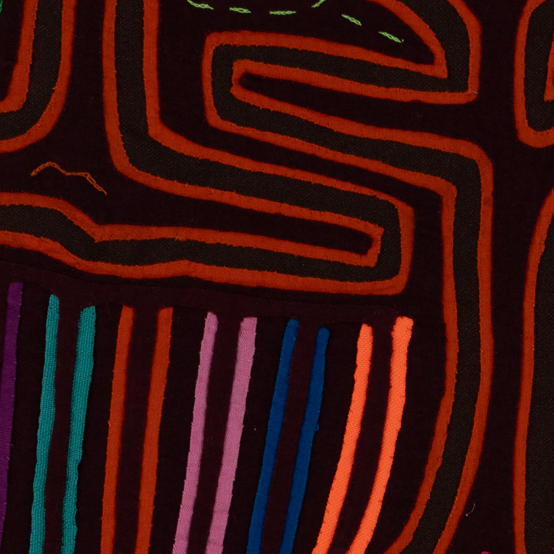 Classic Maroon And Orange Optical Illusion Bird Mola