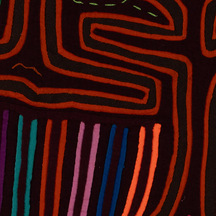 Classic Maroon And Orange Optical Illusion Bird Mola