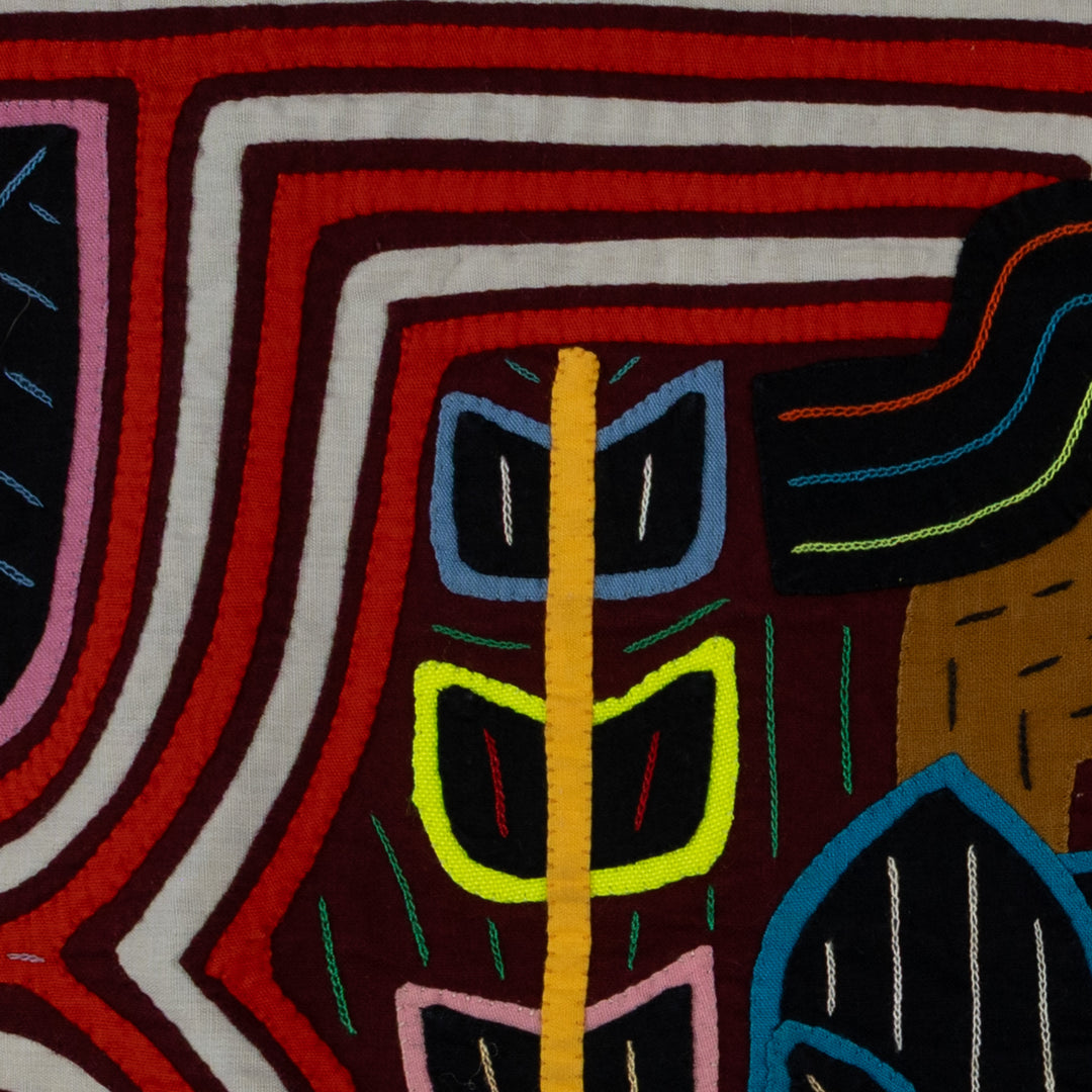 Classic Orange And White Lady In Her Garden Mola