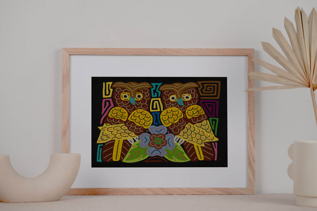 Fantasy Brown And Yellow Owl Bird Mola