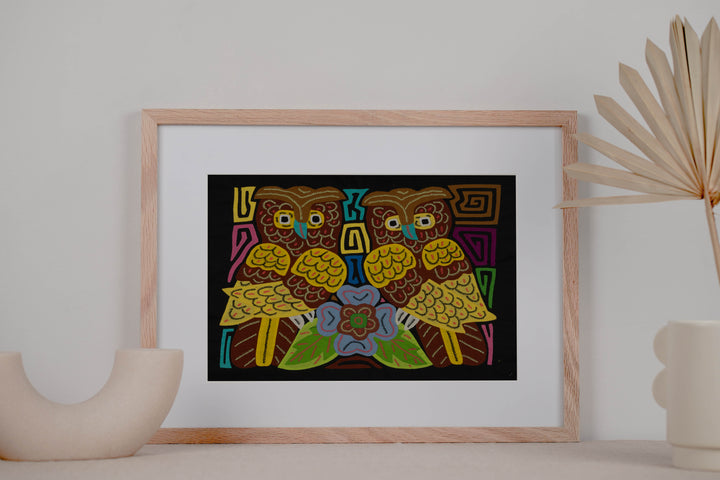 Fantasy Brown And Yellow Owl Bird Mola