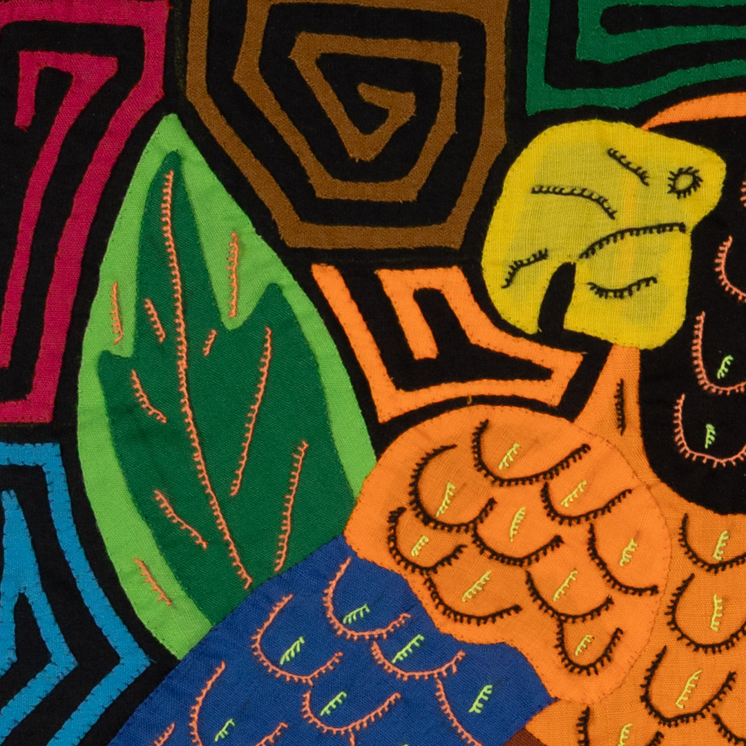 Fantasy Orange And Blue Two Parrot Bird Mola