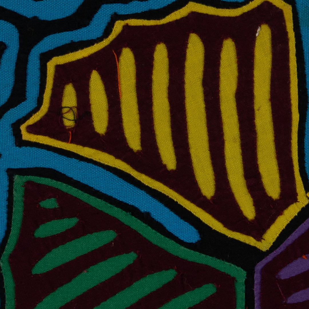 Classic Black And Blue Autumn Leaves Mola