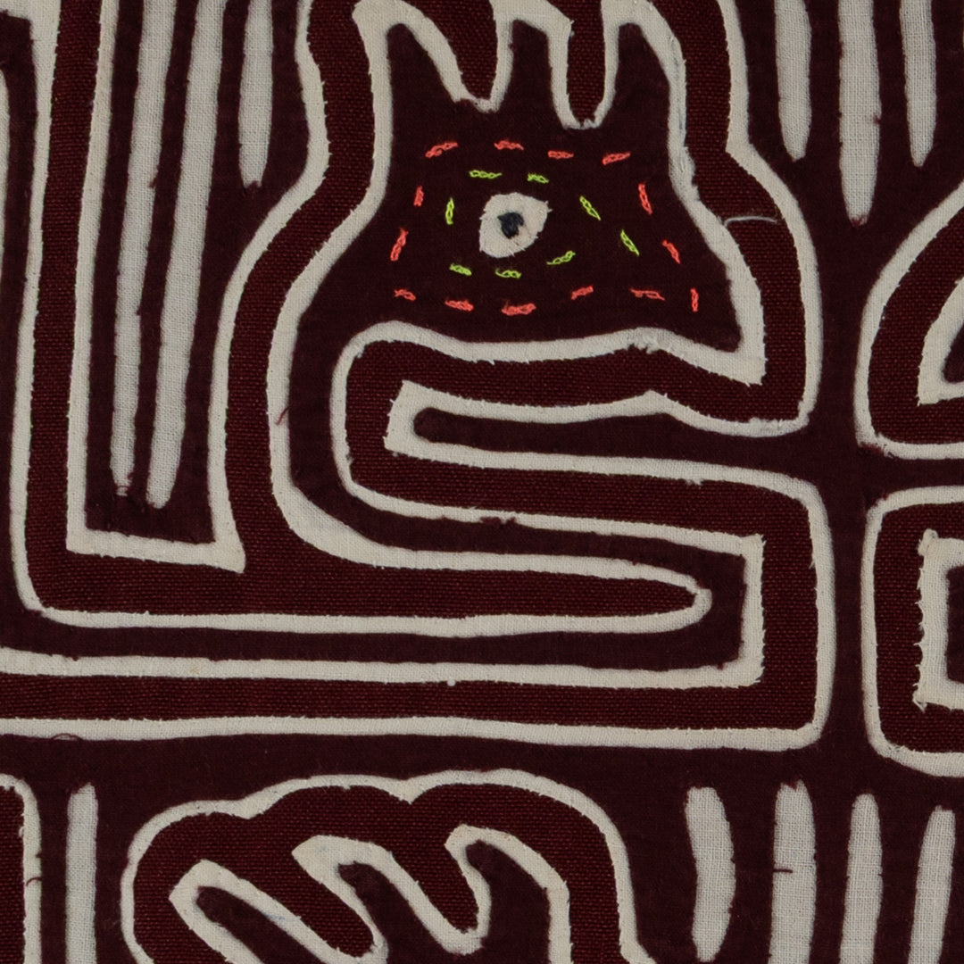 Burgundy And White Bird Head Mola