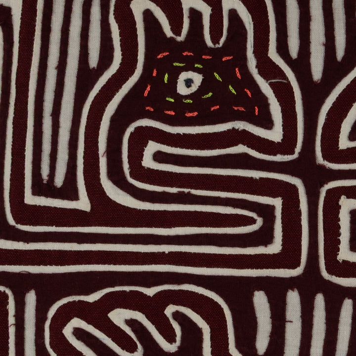 Burgundy And White Bird Head Mola