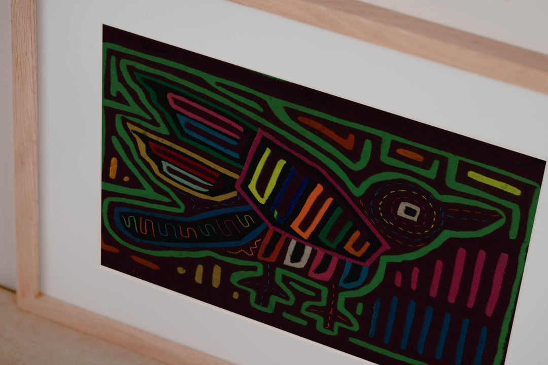 Classic Maroon And Green Jungle Bird Mola