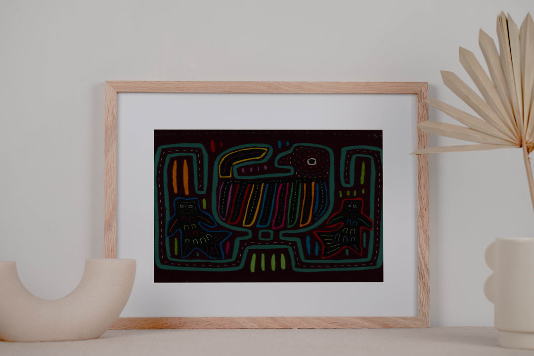 Traditional Burgundy And Green Bird and Fishy Ghost Mola