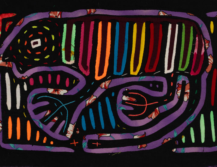 Vintage Black And Purple Gecko Mola