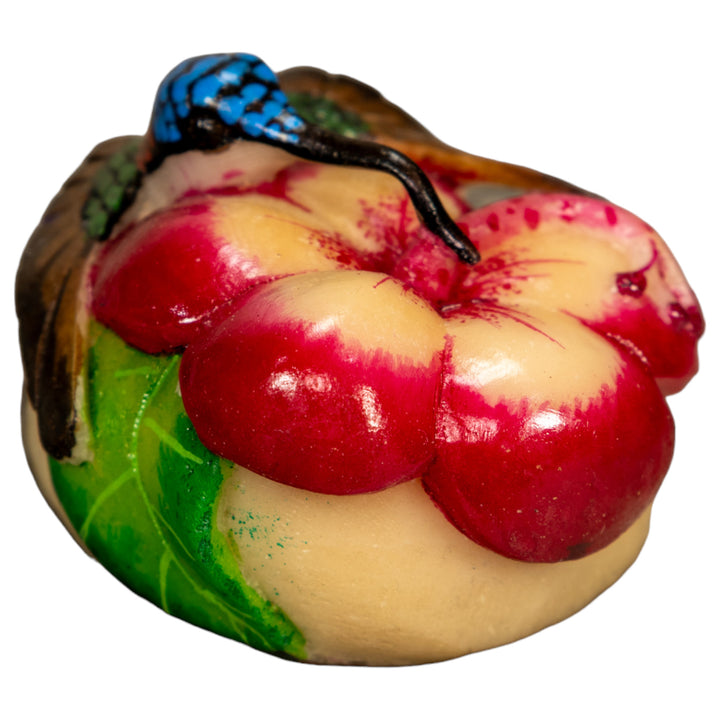 Hummingbird With Flower Tagua Nut Carving