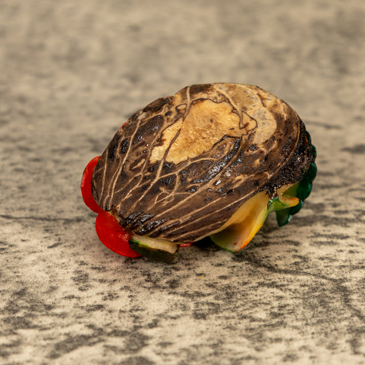 Hummingbird With Flower Tagua Nut Carving