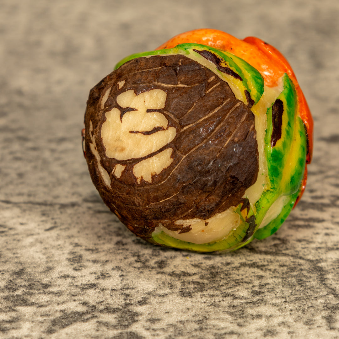 Hummingbird With Flower Tagua Nut Carving