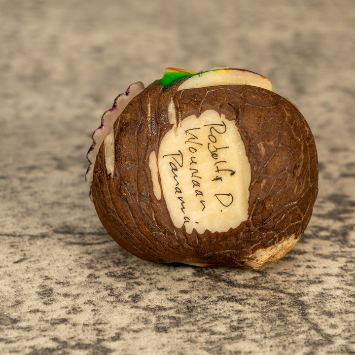 Hummingbird With Flower Tagua Nut Carving